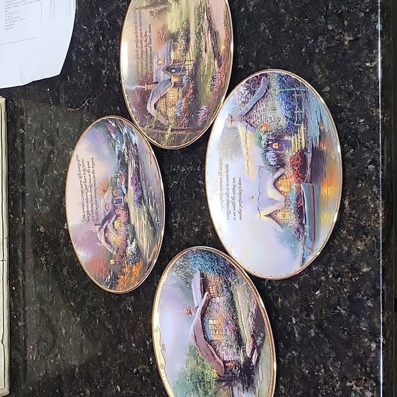 Set of 4 Thomas Kinkade's COLLECTOR'S Plates Bradford Exchange - Picture 9 of 9